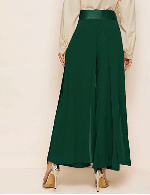 Formal Pant with Belt - Green  - The Hijab Company